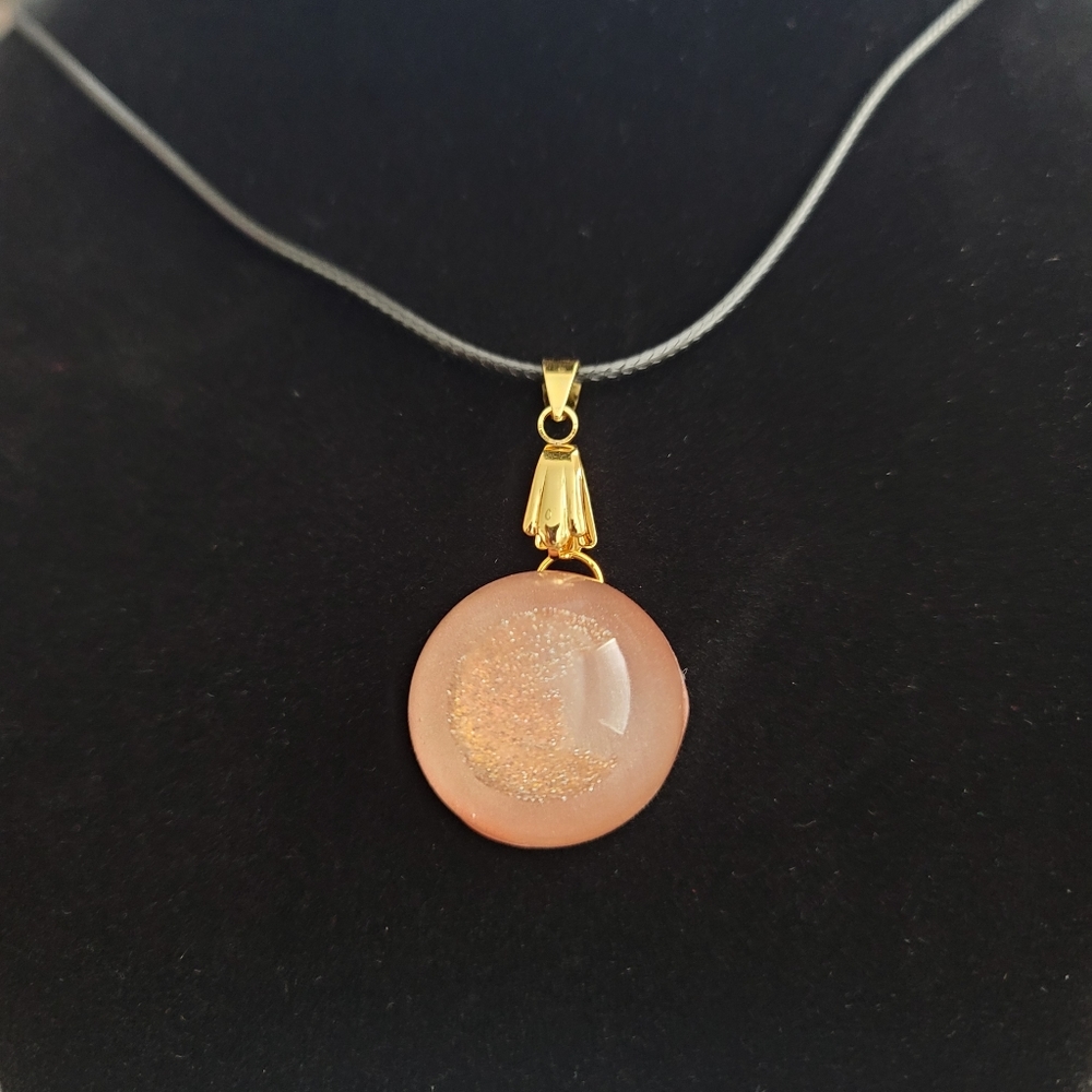 Handmade necklace, Resin Jewelry, Moon Resin Pendant, unique gift ideas